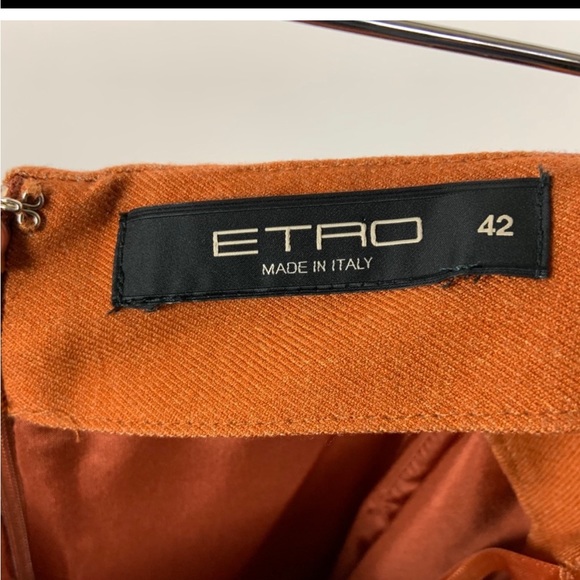 Authentic Etro skirt. Beautiful paisley rust fabric. - Picture 5 of 6